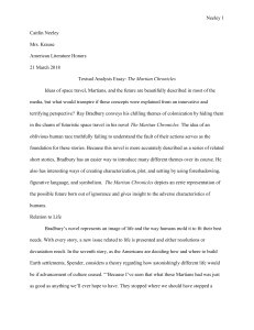 Textual Analysis: The Martian Chronicles by Ray Bradbury