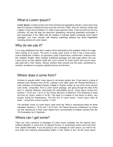 What is Lorem Ipsum? History and Use