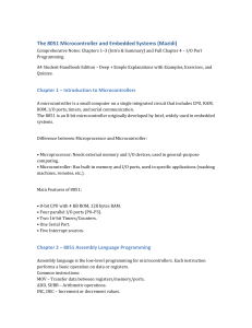 8051 Microcontroller & Embedded Systems Student Handbook