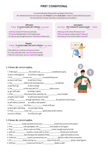 First Conditional English Grammar Exercises