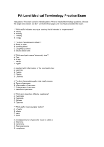 PA-Level Medical Terminology Practice Exam