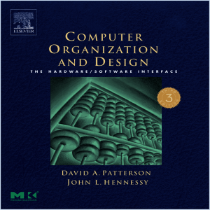 Computer Organization and Design: Hardware/Software Interface Textbook