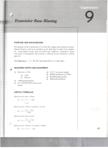 Transistor Base Biasing Experiment Lab Manual