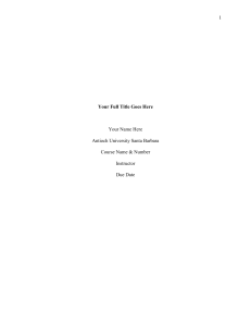 APA Style Academic Paper Template
