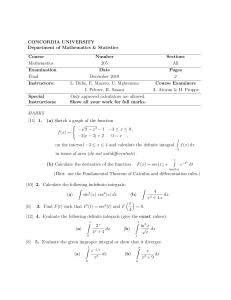 MATH 205 Final Exam December 2019