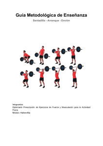 Gu&iacute;a de Ense&ntilde;anza: Sentadilla, Arranque, Envi&oacute;n