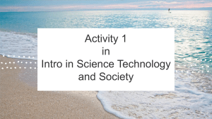 STS Activity: Science & Society