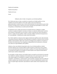 Reflexi&oacute;n sobre corrupci&oacute;n y fondos p&uacute;blicos