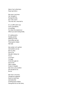 Mami, You&rsquo;re My Hero Poem by N.M.A.