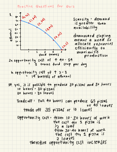 Economics Study Guide: Scarcity, Opportunity Cost, and Supply
