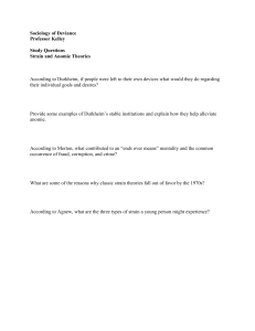 Sociology of Deviance Study Questions