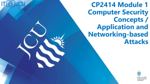 CP2414 Module 1: Computer Security Concepts & Attacks