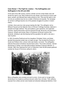 Suffragettes and Suffragists: UK & USA Suffrage Movement