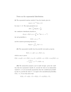 Notes on the Exponential Distribution