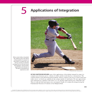 Applications of Integration Chapter