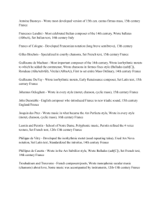 Medieval & Renaissance Composers Study Guide