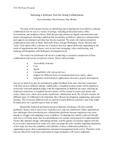 Project Proposal: Selecting a Software Tool for Group Collaboration