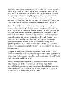 Cigarettes: History, Effects, and Nicotine