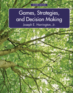 Games, Strategies, and Decision Making Textbook