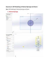 3D Modelling of Helical Springs and Gears Lab
