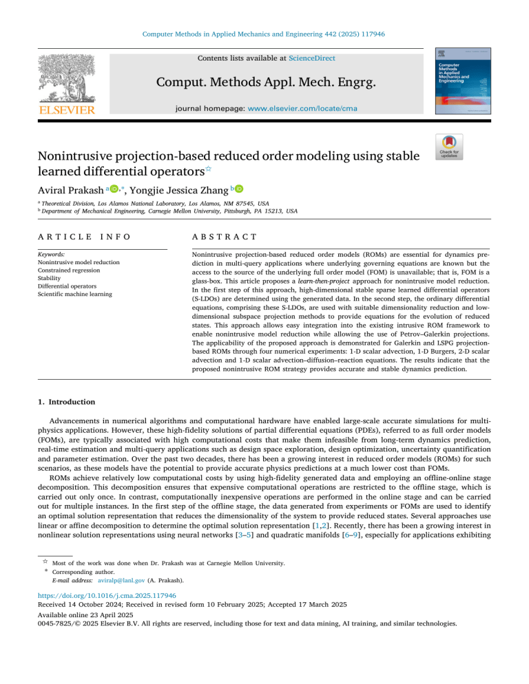 Stable Nonintrusive Reduced Order Models