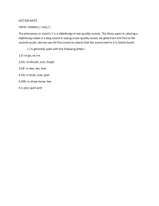 English Vowels and Diphthongs: Pronunciation Guide