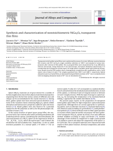 Synthesis and Characterization of NiGa2O4 Thin Films