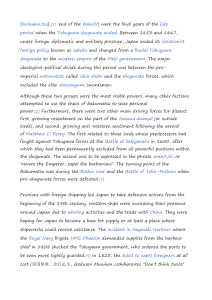 Bakumatsu: End of the Tokugawa Shogunate and Meiji Restoration