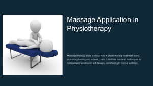 Physiotherapy Massage Techniques Handbook