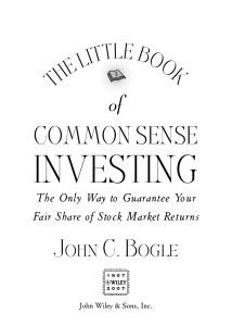 Common Sense Investing by John Bogle