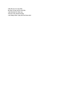 Elementary Student Writing Sample