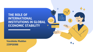 Role of International Institutions in Global Economic Stability