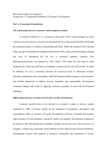Economic Development Conceptual Foundations