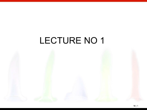 Lecture 1: Chemical Kinetics - Rates of Reactions