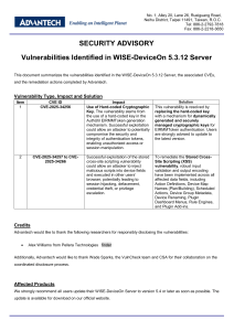 WISE-DeviceOn 5.3.12 Security Advisory