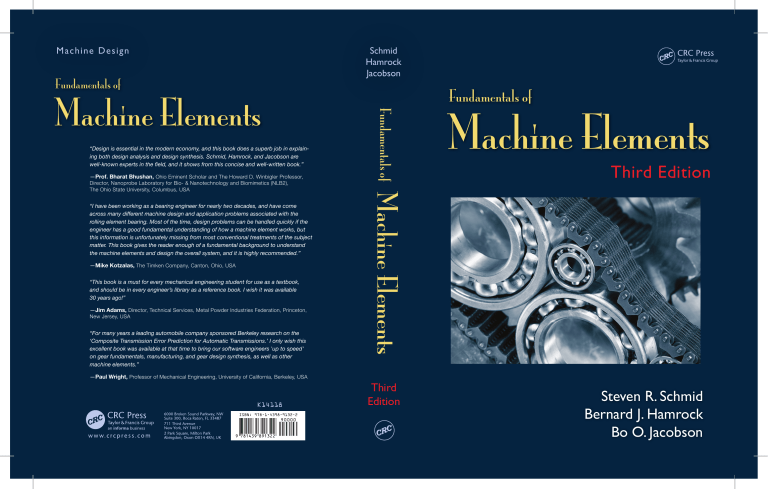 Fundamentals of Machine Elements - Machine Design Textbook