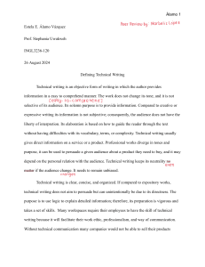 Defining Technical Writing: Objective Communication in Business