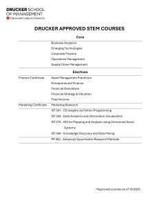 Drucker STEM-Approved Courses 2025