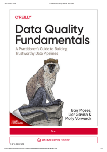 Fundamentos da Qualidade de Dados: Guia Pr&aacute;tico