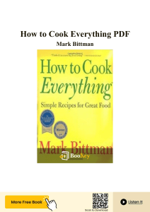 How to Cook Everything PDF by Mark Bittman - Simple Recipes Guide