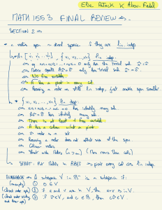 Notatki z Algebry Liniowej MATH 1553