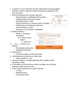 Systems Engineering Concepts: SOI, Lifecycle Models, Requirements