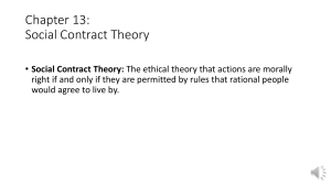 Chapter 13: Social Contract Theory