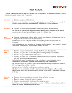 Discover User Manual: Workplace Self-Reflection Guide