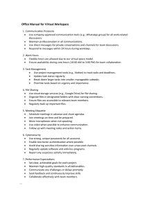 Virtual Workspace Office Manual