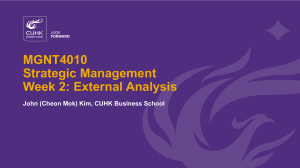 Strategic Management: External Analysis Guide