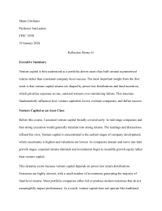 Venture Capital Reflection Memo: Power-Law Distributions & Fund Incentives