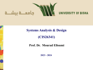 Systems Analysis & Design Lecture Slides: SDLC, Agile, UML