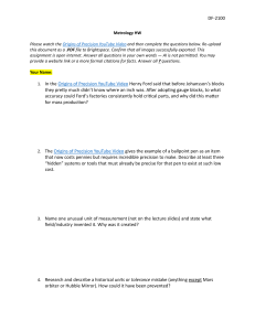 Metrology HW: Precision & Measurement Assignment