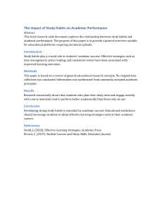 Study Habits and Academic Performance Research